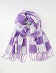 Whistle Accessories Checkerboard Blanket Scarf, Amethyst product photo View 02 S