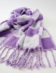 Whistle Accessories Checkerboard Blanket Scarf, Amethyst product photo View 03 S
