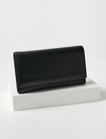 Whistle Accessories Leather Full Foldover Wallet, Black product photo