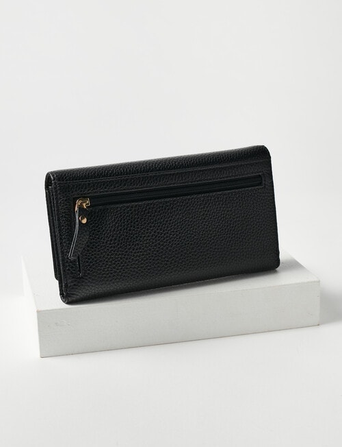 Whistle Accessories Leather Full Foldover Wallet, Black product photo View 03 L