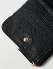 Whistle Accessories Leather Mid Double Zip Wallet, Black product photo View 06 S