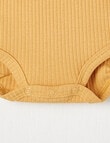 Teeny Weeny Long-Sleeve Rib Bodysuit, Mellow Yellow product photo View 03 S