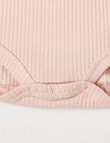 Teeny Weeny Short-Sleeve Rib Bodysuit, Blush product photo View 03 S