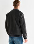 Gasoline College Bomber Jacket, Black product photo View 02 S