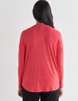 Zest Supersoft Brushed Crew Tee, Cherry product photo View 02 S