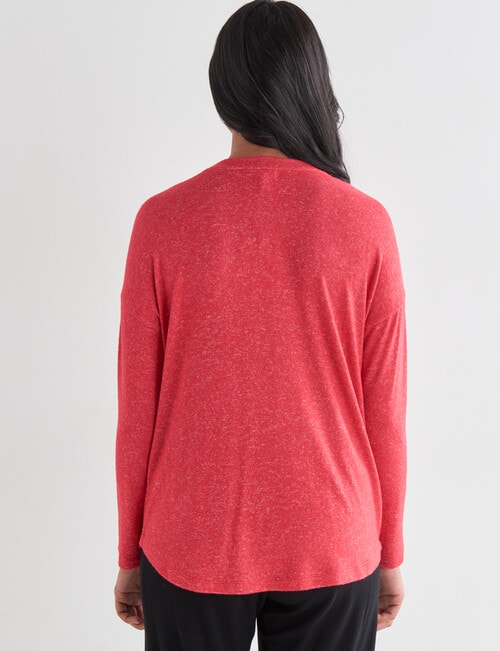 Zest Supersoft Brushed Crew Tee, Cherry product photo View 02 L