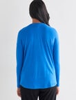 Zest Supersoft Brushed Crew Tee, Blue product photo View 02 S