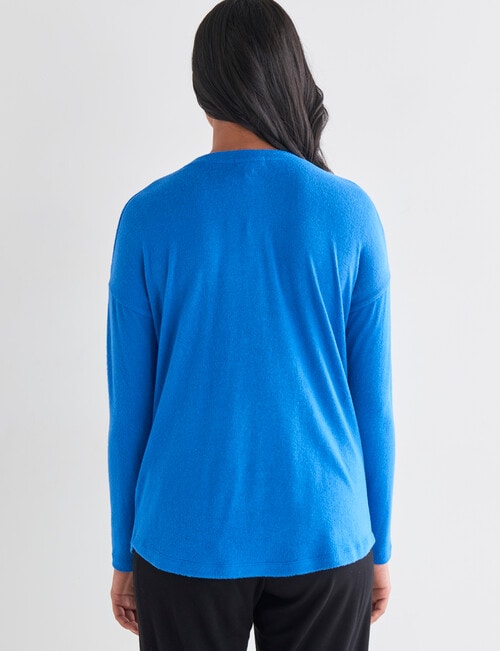 Zest Supersoft Brushed Crew Tee, Blue product photo View 02 L