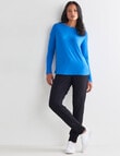 Zest Supersoft Brushed Crew Tee, Blue product photo View 03 S