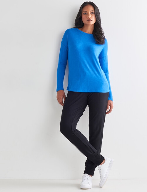 Zest Supersoft Brushed Crew Tee, Blue product photo View 03 L