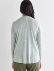 Zest Supersoft Brushed Crew Tee, Bayleaf product photo View 02 S