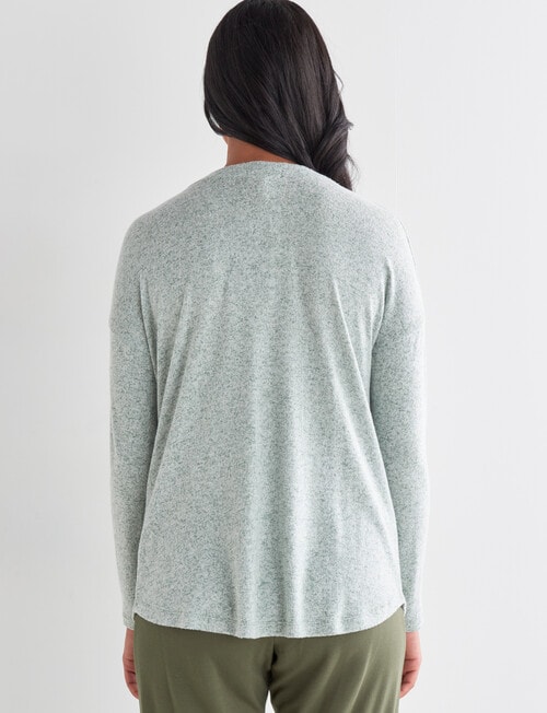 Zest Supersoft Brushed Crew Tee, Bayleaf product photo View 02 L
