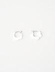 Whistle Accessories Flower Cut-out Earrings, Imitation Silver product photo View 03 S