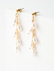 Whistle Accessories Pearl Dangle Earring, Imitation Gold product photo View 02 S