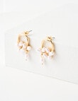 Whistle Accessories Delicate Pearl Posy Drop Earrings, Imitation Gold product photo View 02 S