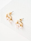 Whistle Accessories Delicate Pearl Posy Drop Earrings, Imitation Gold product photo View 03 S