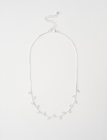 Whistle Accessories Petal Cut-out Necklace, Imitation Silver product photo