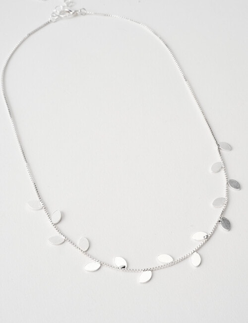 Whistle Accessories Petal Cut-out Necklace, Imitation Silver product photo View 02 L