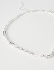 Whistle Accessories Figaro Link Chain Necklace, Imitation Silver product photo View 02 S