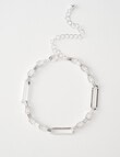 Whistle Accessories Figaro Link Chain Bracelet, Imitation Silver product photo