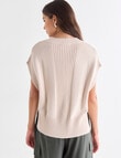 Mineral Maya Knitwear Vest, Oatmeal product photo View 02 S