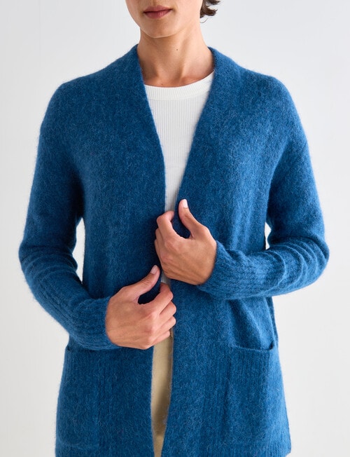 Jigsaw Cosy Cardigan, Blue Steel product photo View 04 L