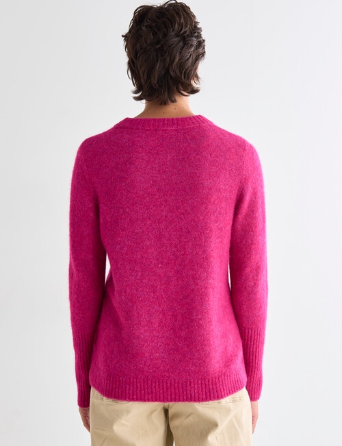 Jigsaw Cosy Sweater,Raspberry Marle product photo View 02 L
