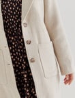 Whistle Long Sleeve Coat with Pockets, Oat Marle product photo View 04 S