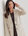 Whistle Long Sleeve Coat with Pockets, Oat Marle product photo View 05 S