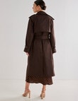 Whistle Long Sleeve Fashion Trench Coat, Chocolate Bronze product photo View 02 S