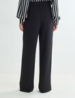 Whistle Fashion Straight Leg Shorter Length Pant, Black product photo View 02 S