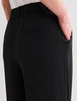 Whistle Fashion Straight Leg Shorter Length Pant, Black product photo View 06 S