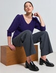 State of play Alpaca Wool Blend Sweater, Deep Grape product photo