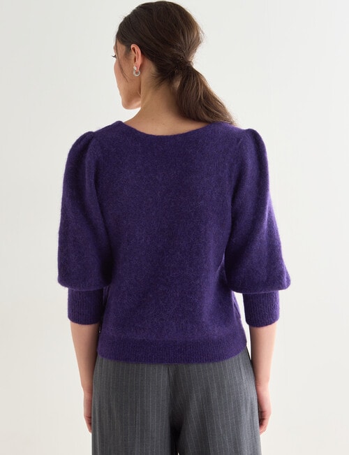 State of play Alpaca Wool Blend Sweater, Deep Grape product photo View 02 L