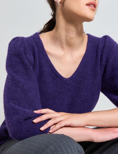State of play Alpaca Wool Blend Sweater, Deep Grape product photo View 04 L