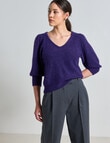 State of play Alpaca Wool Blend Sweater, Deep Grape product photo View 05 S