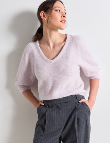 State of play Alpaca Wool Blend Sweater, Lavender Fog product photo