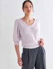 State of play Alpaca Wool Blend Sweater, Lavender Fog product photo View 05 S