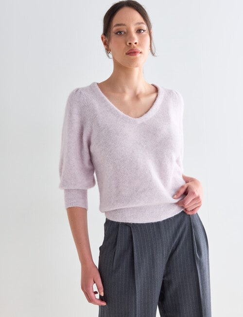 State of play Alpaca Wool Blend Sweater, Lavender Fog product photo View 05 L