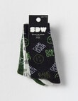 Simon De Winter Gamer Crew Sock, 3-Pack, Green product photo View 02 S