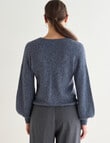 State of play Alpaca Wool Blend Wrap Sweater, Gunmetal product photo View 02 S