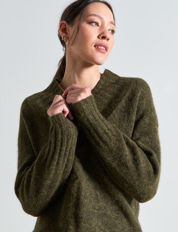 State of play Alpaca Blend V-Neck Sweater, Moss product photo