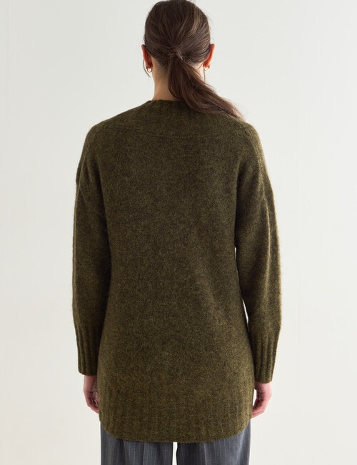 State of play Alpaca Blend V-Neck Sweater, Moss product photo View 02 L