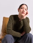 State of play Alpaca Blend V-Neck Sweater, Moss product photo View 04 S