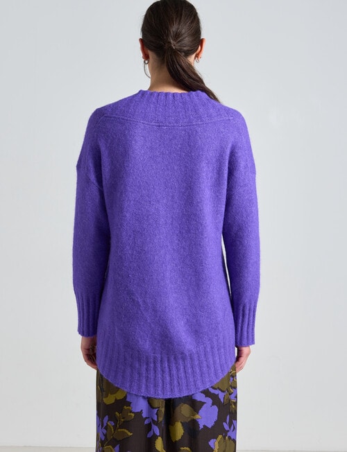 State of play Alpaca Blend V-Neck Sweater, Ultraviolet product photo View 02 L