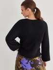 State of play Alpaca Wool Blend Wrap Sweater, Black product photo View 02 S