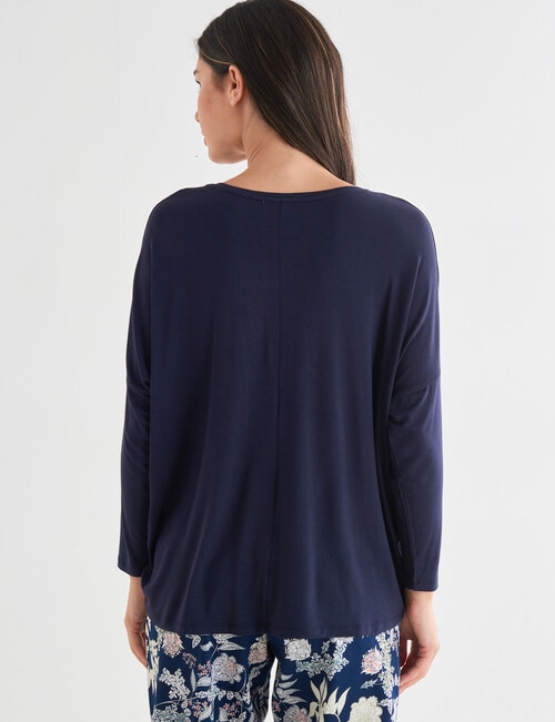Whistle Sleep 3/4 Sleeve Batwing Top, Navy product photo View 02 L
