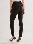 Ella J Ponte Slim Leg Jean, Black product photo View 02 S