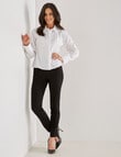 Ella J Ponte Slim Leg Jean, Black product photo View 03 S