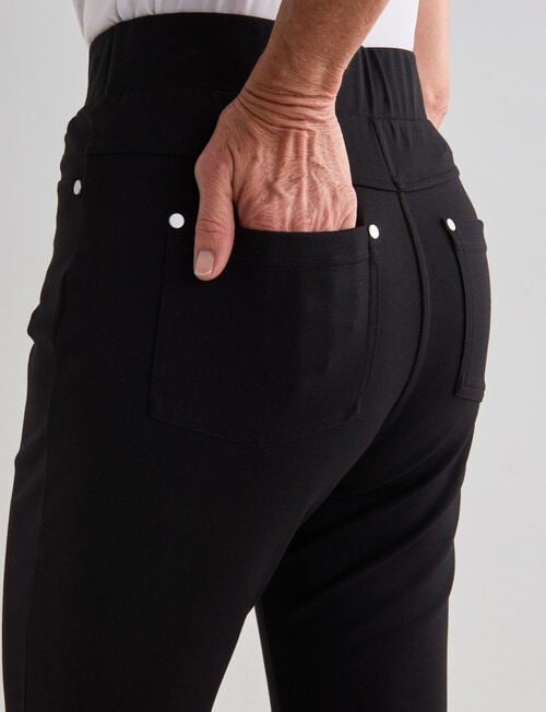 Ella J Ponte Slim Leg Jean, Black product photo View 06 L